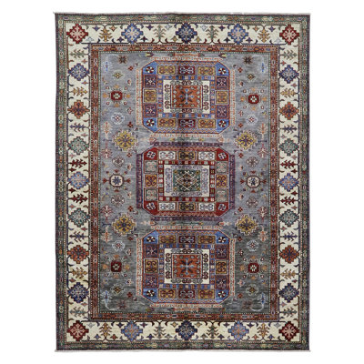 Geometric Graphite Super Kazak 5'0" x 6'8"