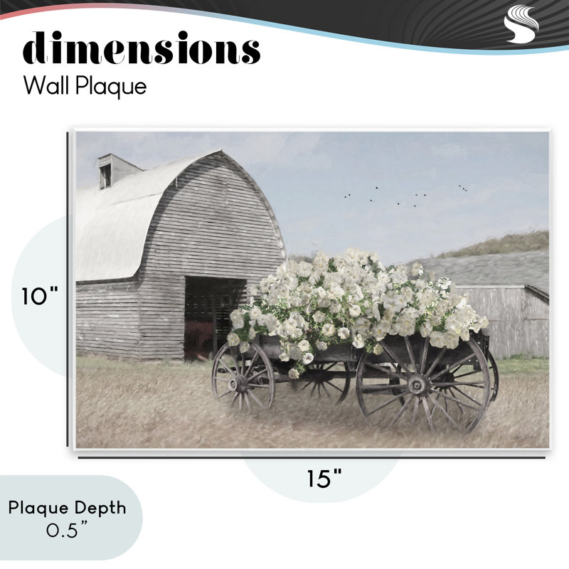 Plaque murale Wagon Full of Sunshine, design par Lori Deiter, H 10 po x l 15 po