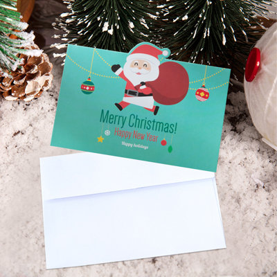 Christmas Decorations Christmas Greeting Cards with Envelopes and Stickers  10 Pack Glitter Christmas Cards with Envelopes Christmas Greeting Cards Father Christmas Snowman