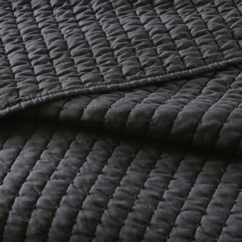 Ensembles de literie noir Farmhouse, courtepointe en microfibre, lit simple TG