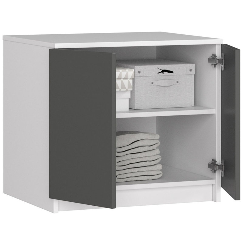 Sollie Particle Board 2 - Door Rectangle Accent Cabinet, 55cm H x 60cm W x 51cm D