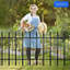 61 cm H x 61 cm W Iron Fence Panels Fencing with 5 Panel(s) Included-940263393