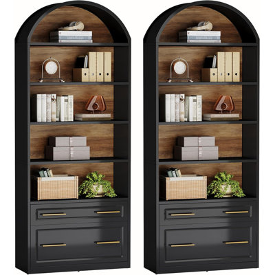 78.77'' Tall Bookcase With Drawers