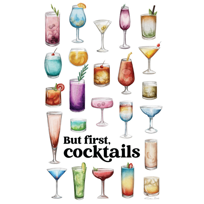 But d'abord, cocktails par Susan Ball, H 36 po x l 24 po