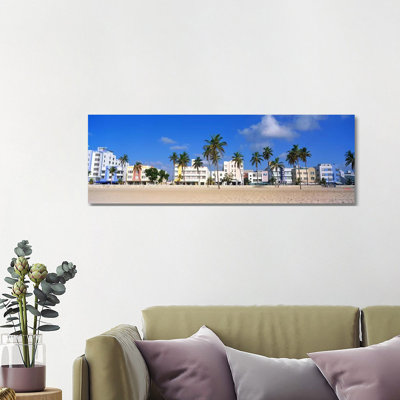 Miami Beach FL - Wrapped Canvas Panoramic Print