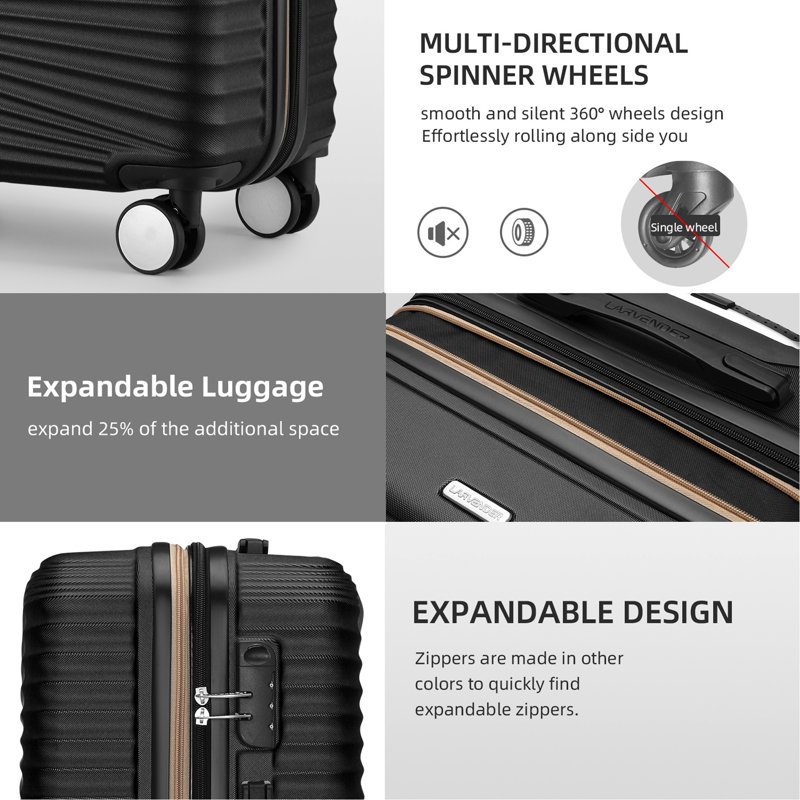 Valise 20 pouces avec roulettes à roulettes Valise rigide à roulettes 20 po