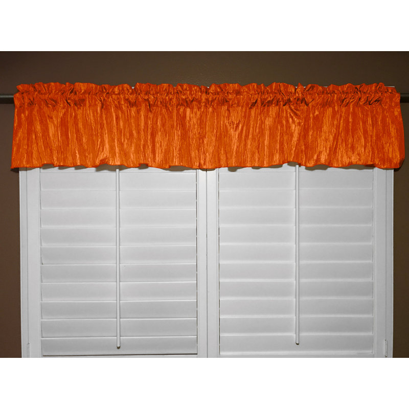 Shivonni Tailored Window Valance, Orange, 54" W x 24" L