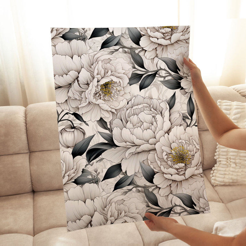 Impression florale moderne sans cadre Floral, H 10 po x l 8 po