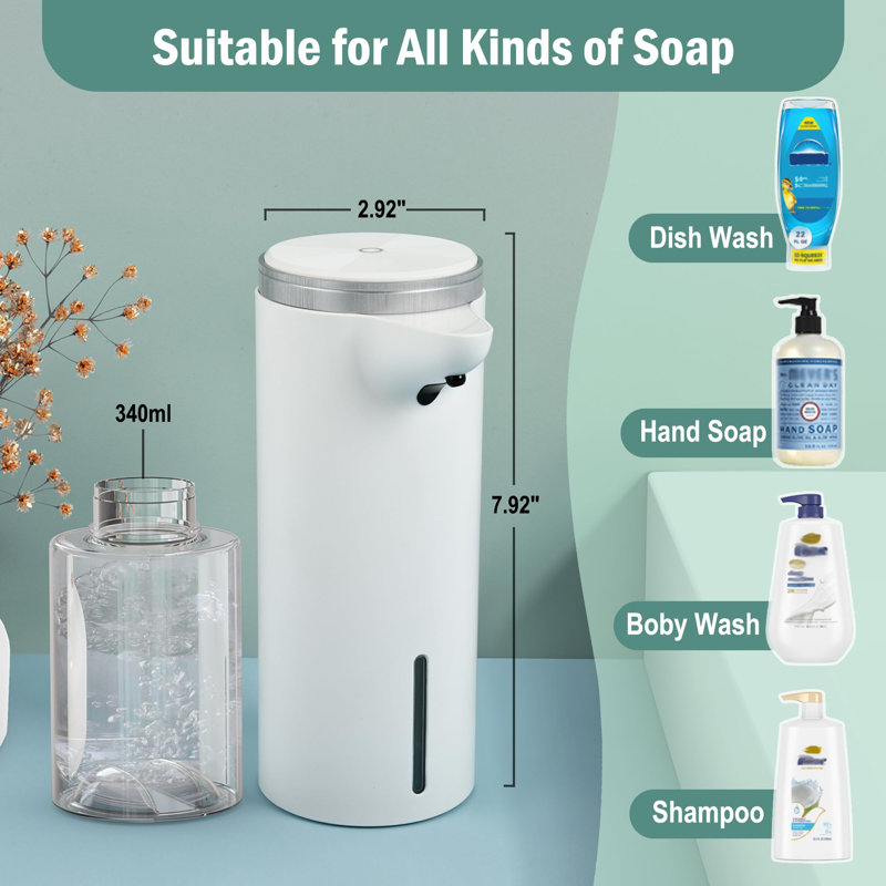 Upgrade Touchless Automatic Soap Dispenser with Auto & Manual Modes