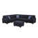 Shayle Artificial Leather Modular Sectional With Ottoman