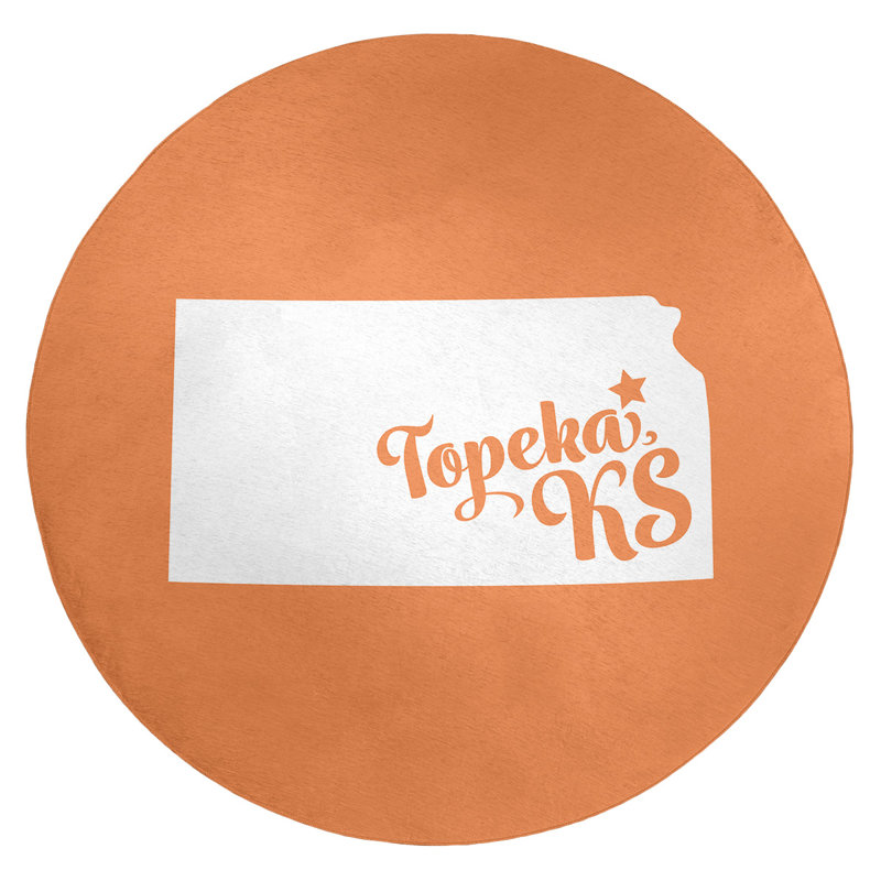 Tapis en poly-chenille topeka kansas, Rond 5 pi