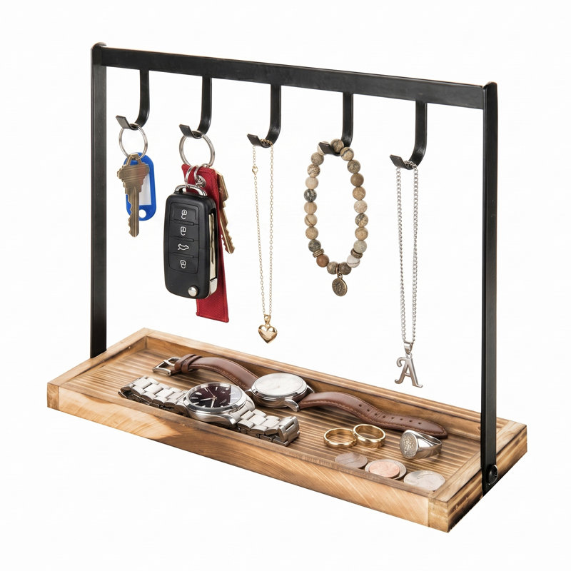 5 Hook Metal Key Organizer