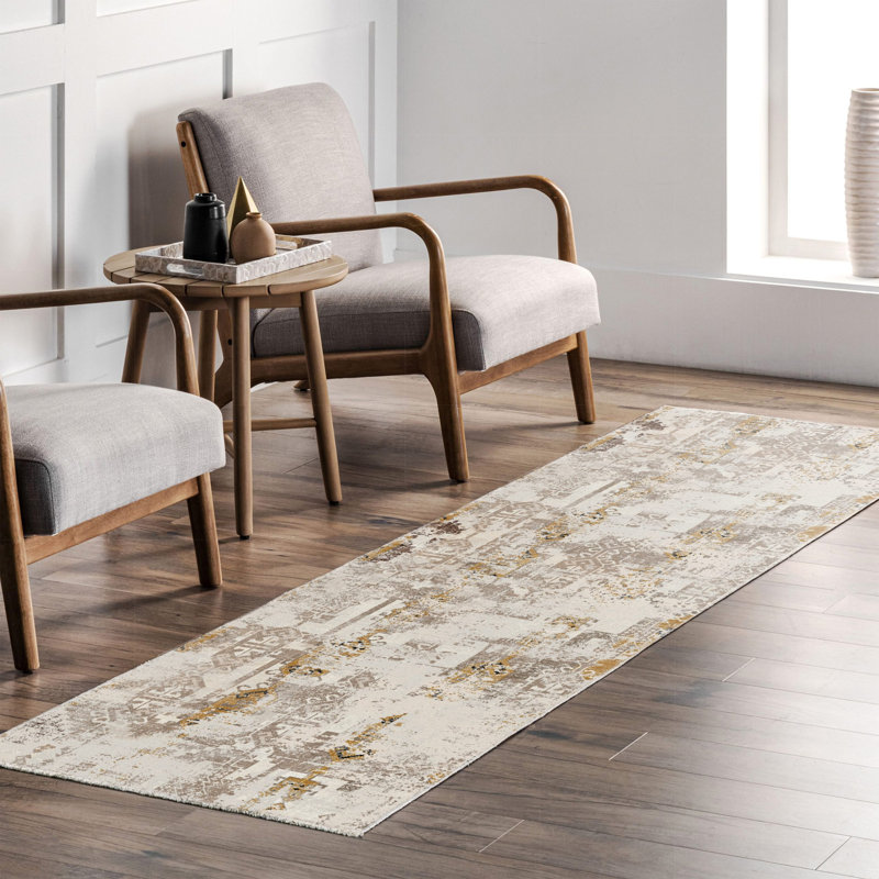 Tapis rectangulaire Zelphia, Tapis de couloir 2 pi 8 po x 11 pi 6 po