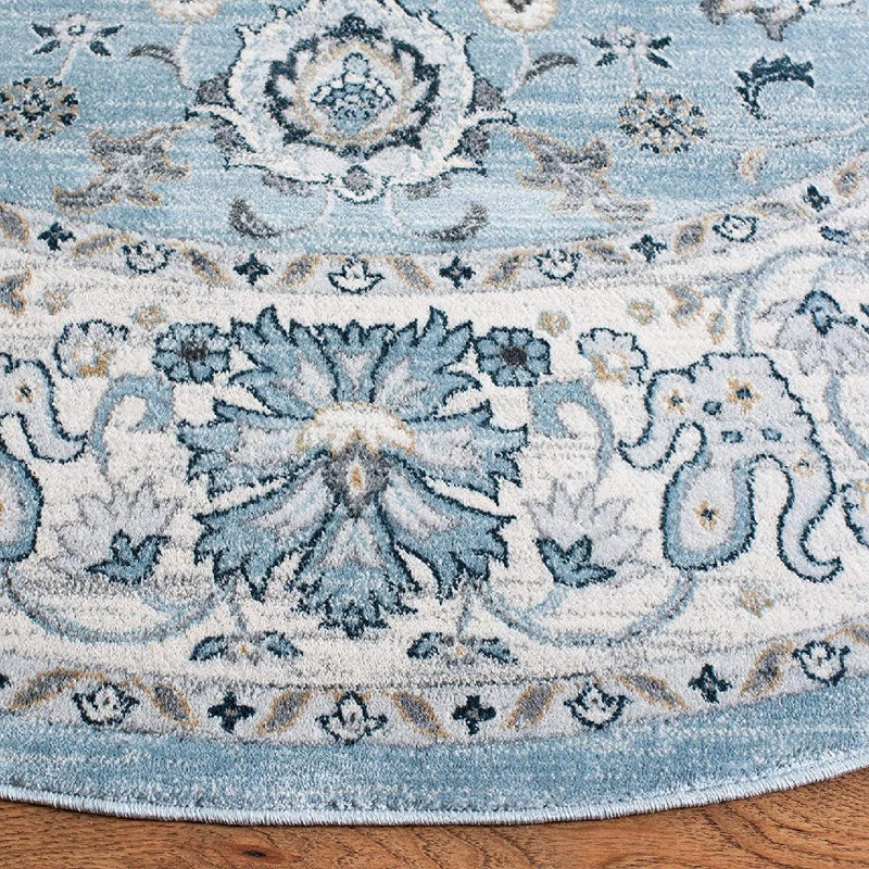 Delmer Performance Oriental Rug, Round 6'7"