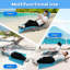 Chaise de plage pliante basse avec repose-pieds pour adultes 265Lbs Chaise de plage à haut dossier portable avec porte-gobelet Léger pour l'extérieur-1461511319