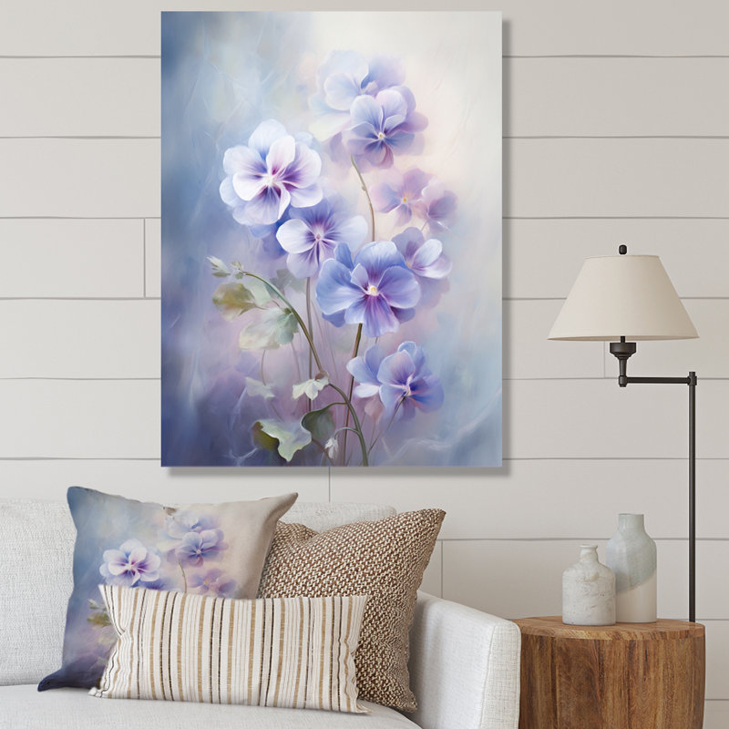 Impression romantique Violets - impressions sur toile florales, Toile tendue, H 32 po x l 24 po x P 1 po
