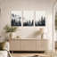 «Misty Pine Forest with Flying Birds», ensemble de 3 toiles murales-1568544785