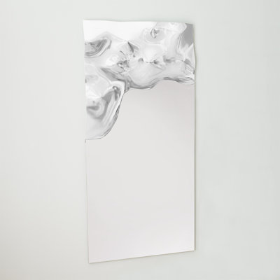 Asymmetrical Ripple Rectangle Mirror