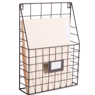 Dockery Metal Wall Organizer with Wall Baskets