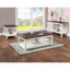 Table basse contemporaine contemporaine brun et blanc avec, pour salon et table