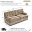 Canapé Chesterfield en velours doux capitonné à boutons-1926184431