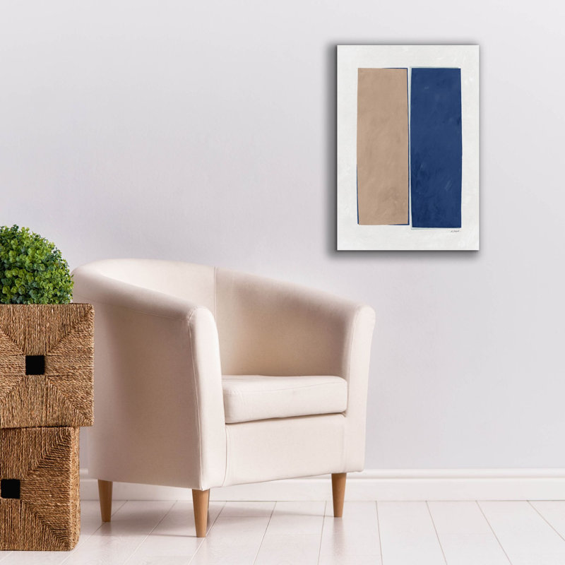 Toile épique «Monolithe 2 bleu» par Mike Schick, H 26 po x l 18 po x P 0,75 po