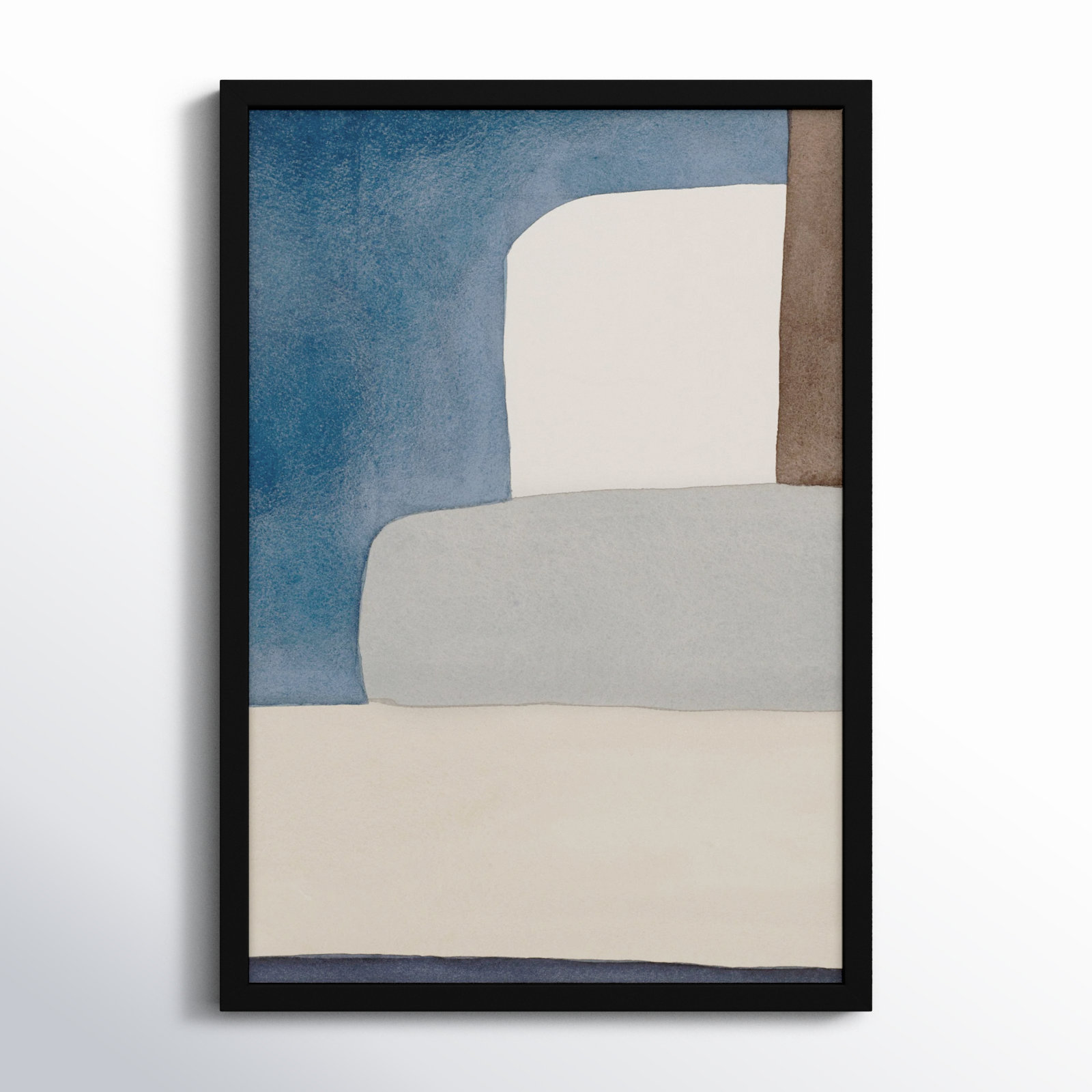Distant Blue by Julia Balfour, Black, 17.50" W x 25" H