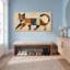 «Geometric Cat», art abstrait sur toile tendue sur toile, ensemble de 1-1001331997