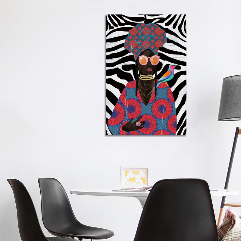 «Modern Turban Queen II» par Nikki Chu - reproduction, Toile tendue, H 40 po x l 26 po x P 1,5 po