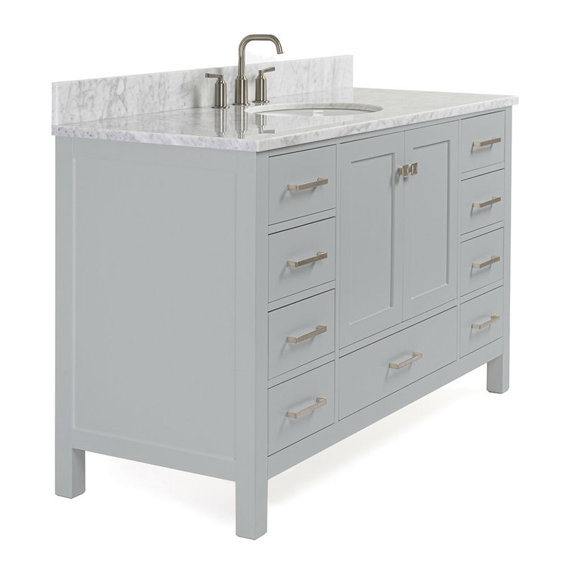 Ensemble de meuble-lavabo simple 55 po Flynt, Gris