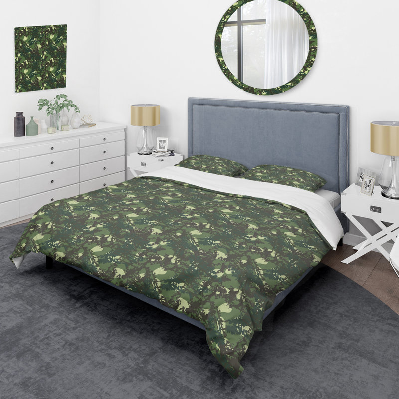 Ensemble de housse de couette en microfibre vert 2 pièces