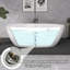 Baignoire de trempage moderne en acrylique autoportante de 67 pouces avec trop-plein et drain