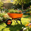 Chariot à roulettes en acier avec chariot simple pour roue verte de 15 pouces