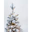 3-Piece Pre-Lit Flocked Potted Artificial Christmas Tree Set, 3 ft 4 ft and 5 ft, 300 Warm White LED Lights, 560 Branch Tips and 3 Light Modes