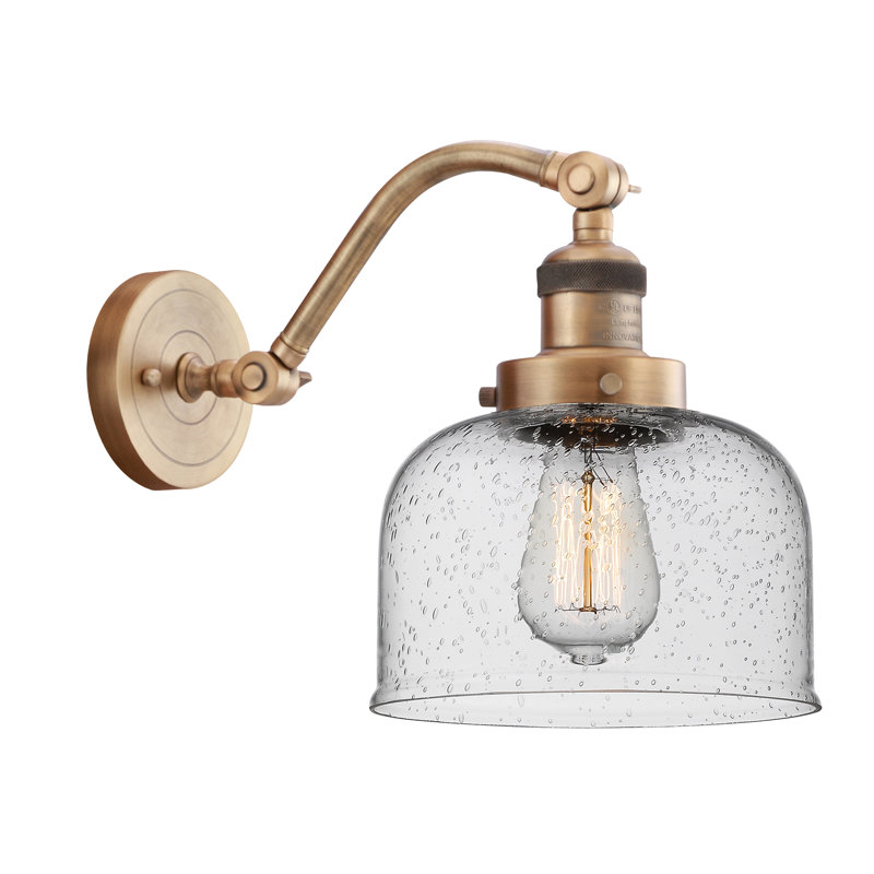 Adalhard Armed Sconce, Brushed Brass