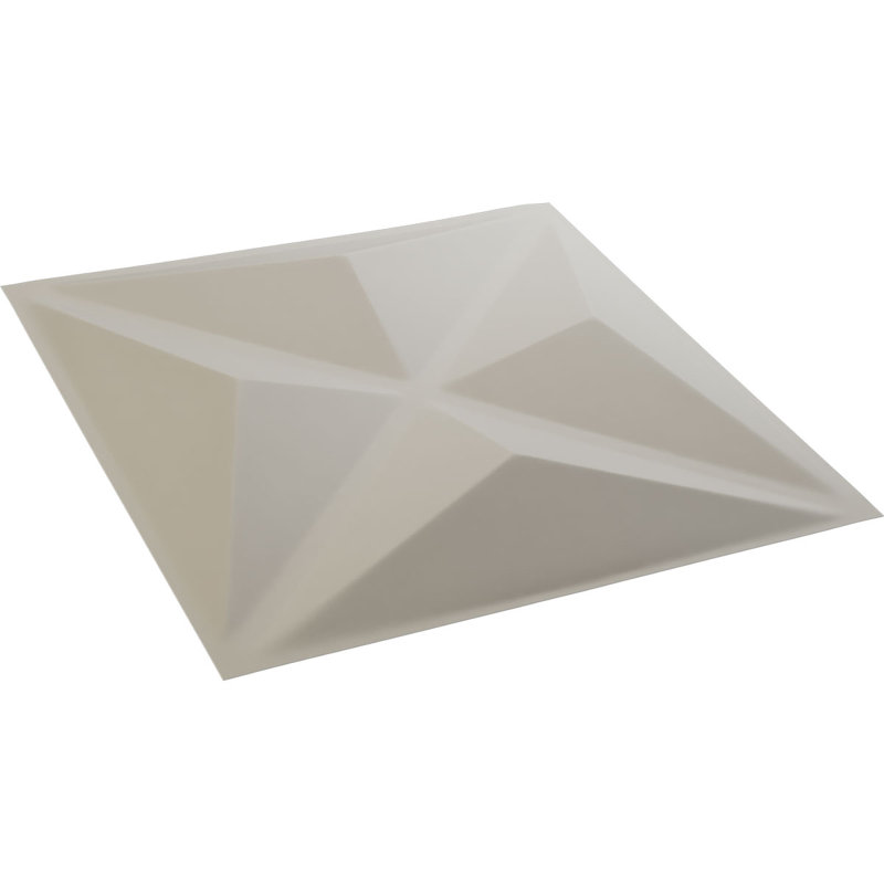 Panneau mural décoratif 3D EnduraWall Kent, Blanc fleur satiné UltraCover, 11,8 po x 11,8 po