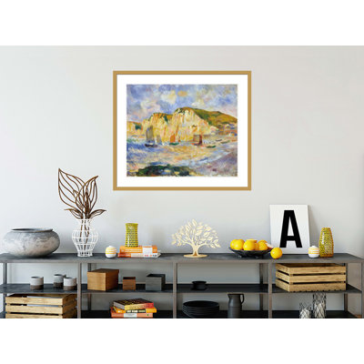 «Mer et falaises» par Pierre-Auguste Renoir, impression giclée encadrée