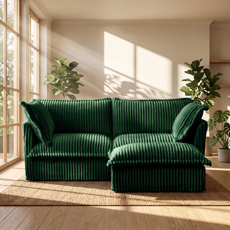 Canapé modulaire en velours côtelé l 83,4 po x P 55 po x 34,6 po Urban Ins
