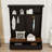 4-in-1 Farmhouse Hall Tree with Bench, Coat Rack, 2 Drawers, 6 Hooks and Open Shelves for Entryway-1226585208