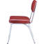 Chaises d'appoint rembourrées rouges de 2 - structure décorée, siège en mousse, structure de chaise décorative 2 pièces pour salle à manger, rembourrage, moderne