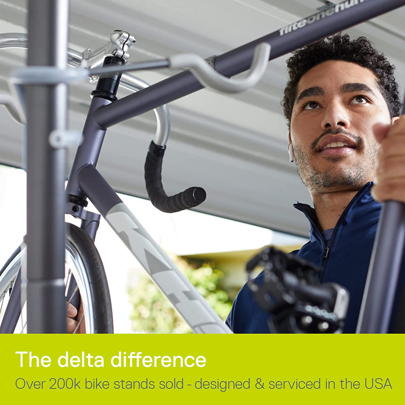 delta Alloy Freestanding Wall Fully Adjustable 2 Bike Gravity Bike Storage Rack