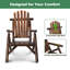 Chaise de patio en bois massif rustique-683867217