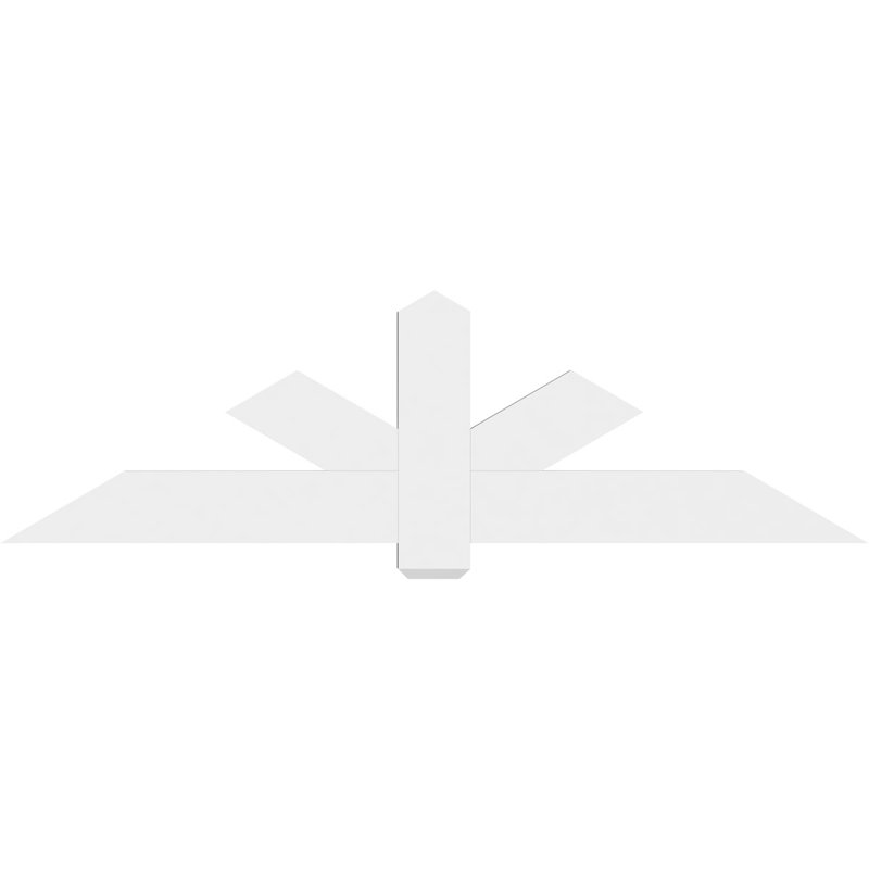 Kennewick Architectural Grade PVC Gable Bracket, 21" H x 72" W (Pitch: 7/12), 2" D x 6" F