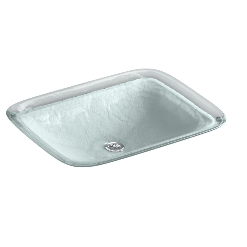 Lavabo de salle de bain rectangulaire en verre Kohler Inia, Artist Editions Artist Editions, Rosée opaque