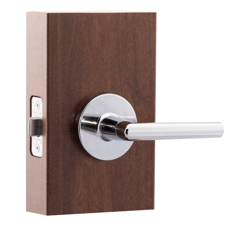 Residential Mid Century Modern Style Passage Door Lever, Polished Stainless