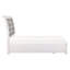 Grand lit avec rangement en plateforme 2 tons gris antique et blanc de style rustique classique
