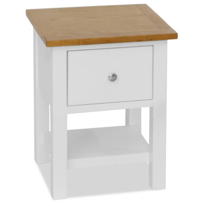 Table de chevet 14,2 po x 11,8 po x 18,5 po en bois de chêne massif