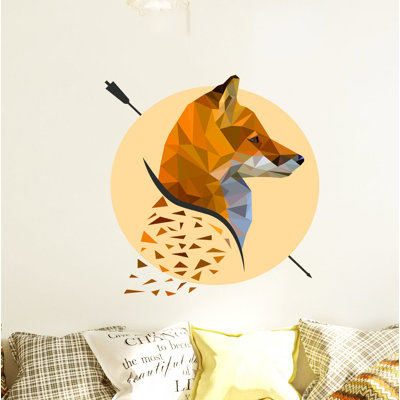 Décalcomanie murale renard polygonal