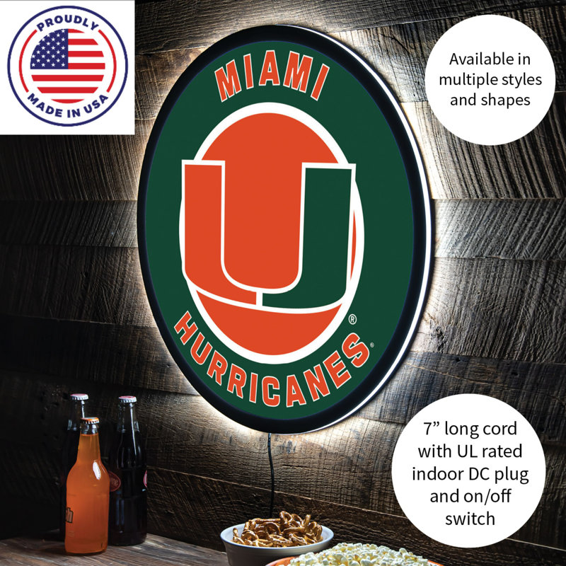 Enseigne murale 23 "NCAA Team, NCAA Miami Florida