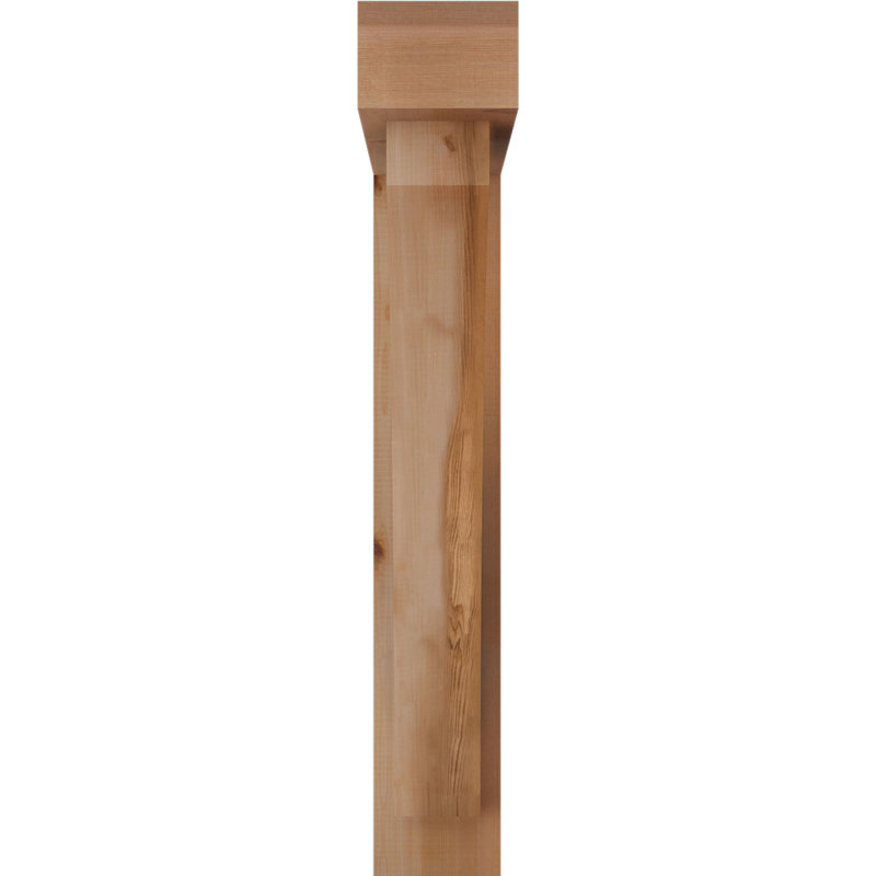 Thorton Block Bracket with Offset Brace, 38 x 30, 6"W Western Red Cedar (Rough Sawn)